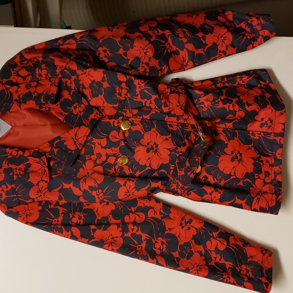 Tommy Hilfiger  black and red ladies rain coat